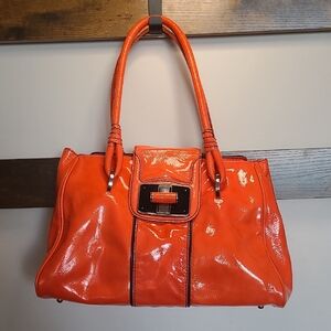 BCBGMaxAzria Coral Vintage Y2K GG Large Shoulder Bag Glossy Finish